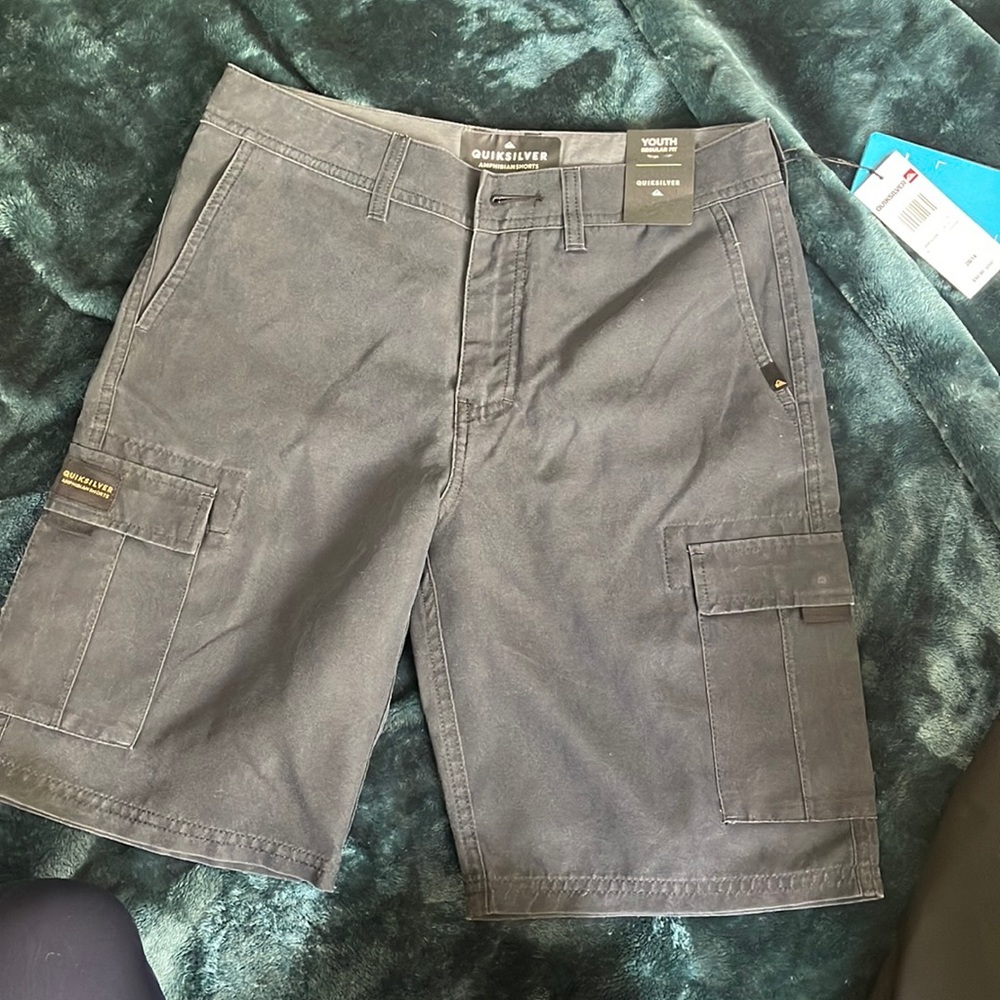 NWT- youth quicksilver amphibian shorts sz 28/14